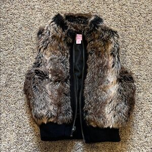 Copper Key Kids Faux Fur Vest - Multicolor